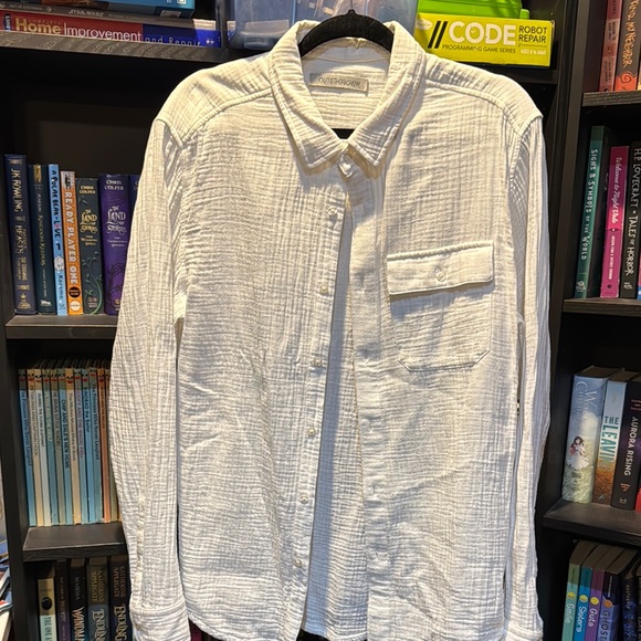 White Textured Men's Shirt - Picture 1 of 6